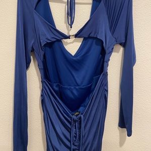 Plus Size Royal Blue  Bodycon Dress 1x